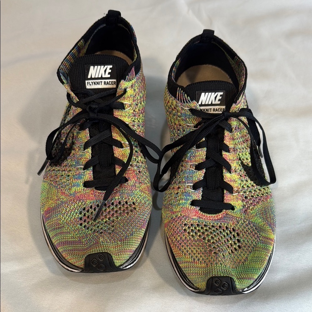 Nike 2012 Flyknit Racer Multicolor 1.0 sz 8, Preowned,  Black Tongue VERY RARE
